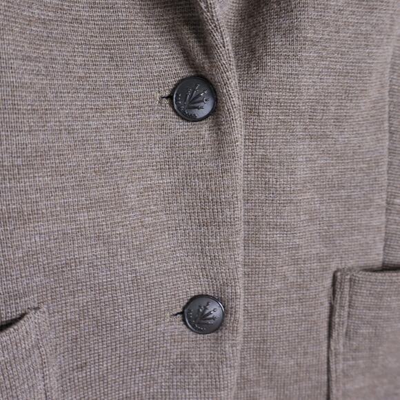 RAG & BONE Fitted Wool Strand Jacket Taupe Elbow Patch Women's M - Picture 4 of 12